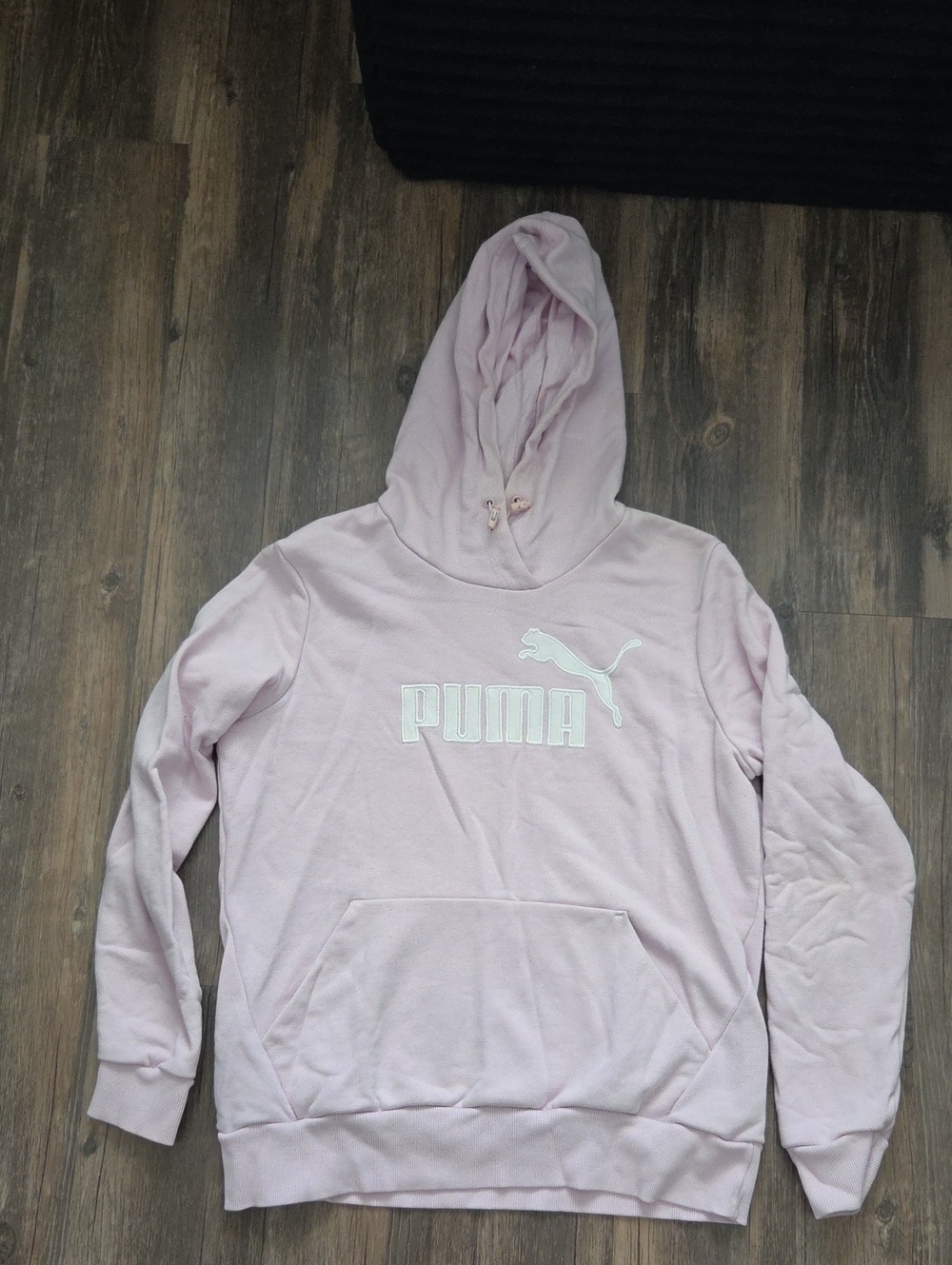 Puma Women's Light Pink Logo Hoodie Sweatshirt